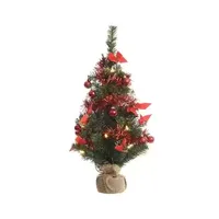 Everlands Miniboom jute prelit diy - groen/rood