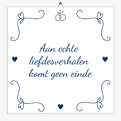 Tegeltje echte liefdesverhalen