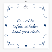 Tegeltje echte liefdesverhalen