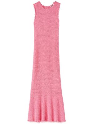 Jil Sander robe longue sans manches à broderies - Rose