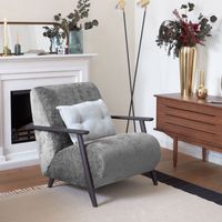 Kave Home Fauteuil 'Meghan' Chenille, kleur Donkergrijs