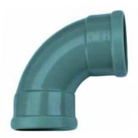 Wavin PVC Bocht 88° 250mm Manchet - Kort Model voor Effectieve Waterafvoer