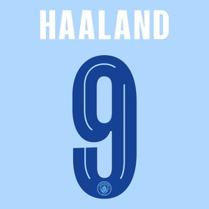 Haaland 9 (Officiële Manchester City Cup Bedrukking 2023-2024)