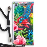 Papegaaien: Sony Xperia XZ1 Transparant Hoesje met koord