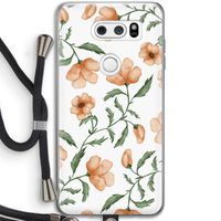 Peachy flowers: LG V30 Transparant Hoesje met koord