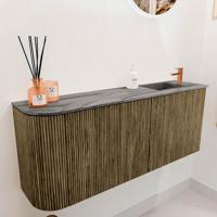 Toiletmeubel Mondiaz Joya Dlux | 101.6 cm | Meubelkleur Dusk | Faye wastafel Sombra Wasbak Rechts | 1 kraangat