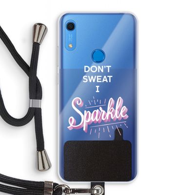Sparkle quote: Huawei Y6s Transparant Hoesje met koord
