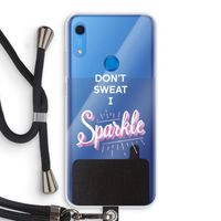 Sparkle quote: Huawei Y6s Transparant Hoesje met koord