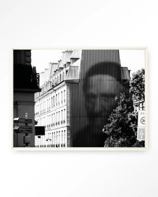 Urban Cotton Wandkleed 'Concrete Contrast Crusher' 110 x 145cm in Floating Frame - off white