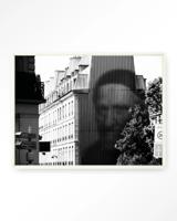 Urban Cotton Wandkleed 'Concrete Contrast Crusher' 110 x 145cm in Floating Frame - off white