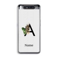 Charcoal Flora: Samsung Galaxy A80 Transparant Hoesje