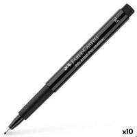 Permanente markeerstift Faber-Castell Pitt Artist Zwart (10 Stuks)