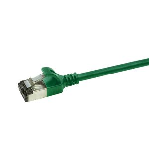 LogiLink CQ9055S RJ45 Netwerkkabel, patchkabel CAT 6A U/FTP 2.00 m Groen Extreem dun, Vlambestendig, Flexibel, Folie afscherming, Halogeenvrij, Snagless,