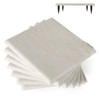 Stapstenen voor Tuin Set van 8 Tegels 40 x 40 cm Polypropyleen Stenen Tegels voor Gazon Tuinpaden Beige