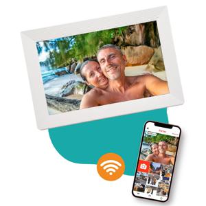 Pora&co Digitale Fotolijst met WiFi & Frameo App 10 inch, wit
