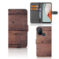 OnePlus Nord N100 Book Style Case Old Wood