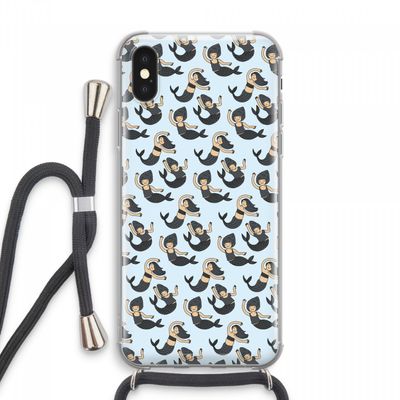 Zeemeermin: iPhone XS Max Transparant Hoesje met koord