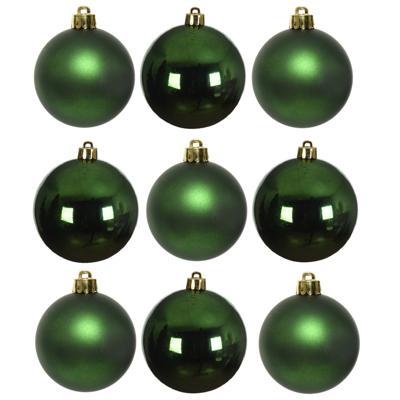 Kleine kerstballen - 18x st - donkergroen - D4 cm - glas - kerstversiering