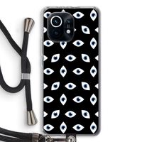Eyes pattern: Xiaomi Mi 11 Transparant Hoesje met koord