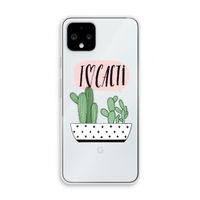 I love cacti: Pixel 4 Transparant Hoesje