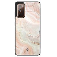 Samsung Galaxy S20 FE glazen hardcase - Marmer waves