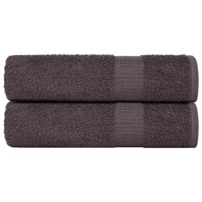 VidaXL Badhanddoeken 2 st 100x150 cm 360 g/m² 100% katoen antraciet