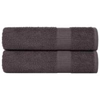 VidaXL Badhanddoeken 2 st 100x150 cm 360 g/m² 100% katoen antraciet