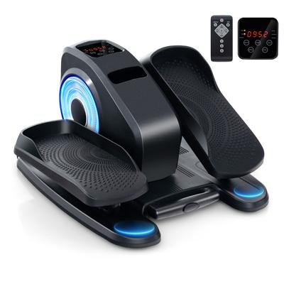 Elliptische Trainer voor Onder het Bureau Elektrische Elliptische Beentrainer met Scherm en Afstandsbediening Zwart