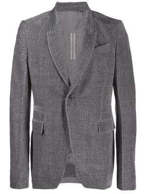 Rick Owens blazer en velours - Gris