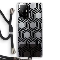 Geometrisch patroon: Oppo A94 5G Transparant Hoesje met koord