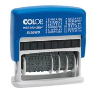 Colop mini info-dater S120/WD Datumstempel 47 x 4 mm (bxh) Blauw, Grijs Colop mini info-dater S120/WD Datumstempel 47 x 4 mm (bxh) Blauw, Grijs