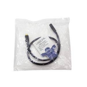 LogiLink USB-kabel USB 2.0 USB-micro-B stekker, USB-micro-B bus 0.50 m Zwart CU0120