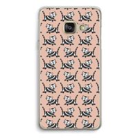 Zwarte poes: Samsung A3 (2017) Transparant Hoesje