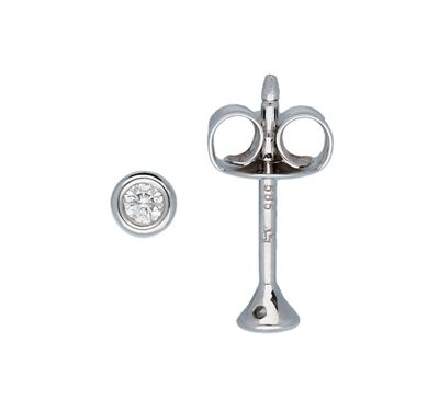 Glow 206.3012.00 Oorknoppen Solitair witgoud-diamant 0.051 ct wit 3 mm