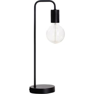 Atmosphera Tafellamp/bureaulampje Design Light - metallic zwart - H46 cm