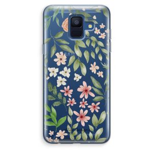Botanical sweet flower heaven: Samsung Galaxy A6 (2018) Transparant Hoesje