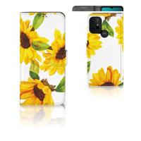 Hoesje voor Motorola Moto G10 | G20 | G30 Zonnebloemen | Portemonnee hoesje