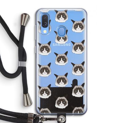 It's a Purrr Case: Samsung Galaxy A40 Transparant Hoesje met koord