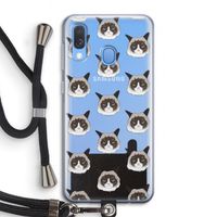 It's a Purrr Case: Samsung Galaxy A40 Transparant Hoesje met koord