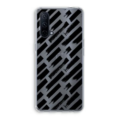 Zwarte vegen: OnePlus Nord CE 5G Transparant Hoesje