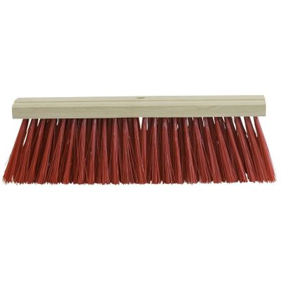 Bezemkop buiten - rood - FSC hout/kunstvezel - 35 cm