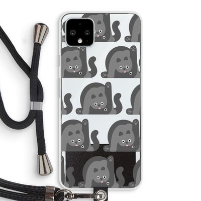 Cats: Pixel 4 XL Transparant Hoesje met koord