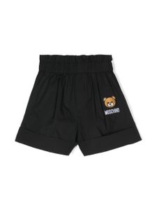 Moschino Kids short en coton à logo Teddy Bear - Noir