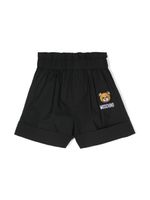 Moschino Kids short en coton à logo Teddy Bear - Noir - thumbnail