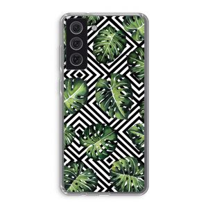 Geometrische jungle: Samsung Galaxy S21 FE Transparant Hoesje