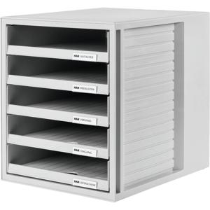 HAN SCHRANK-SET 1401-11 Ladebox Lichtgrijs DIN A4 Aantal lades: 5