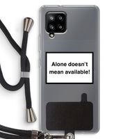 Alone: Samsung Galaxy A42 5G Transparant Hoesje met koord