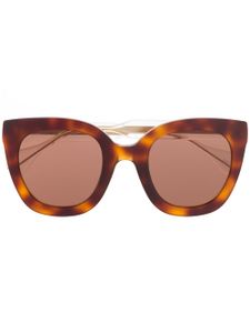 Gucci Eyewear lunettes de soleil à monture papillon oversize - Marron