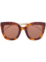 Gucci Eyewear lunettes de soleil à monture papillon oversize - Marron