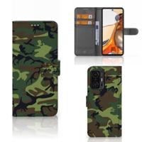Xiaomi 11T | 11T Pro | Telefoon Hoesje | Army Dark | Portemonnee hoesje